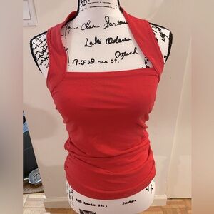 Anthropologie top, NOT red , a dark pink , new w tag